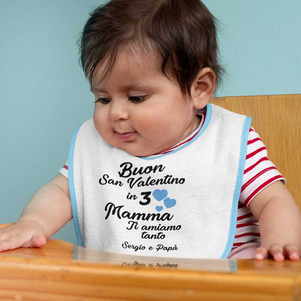 Bavaglino neonato primo San Valentino